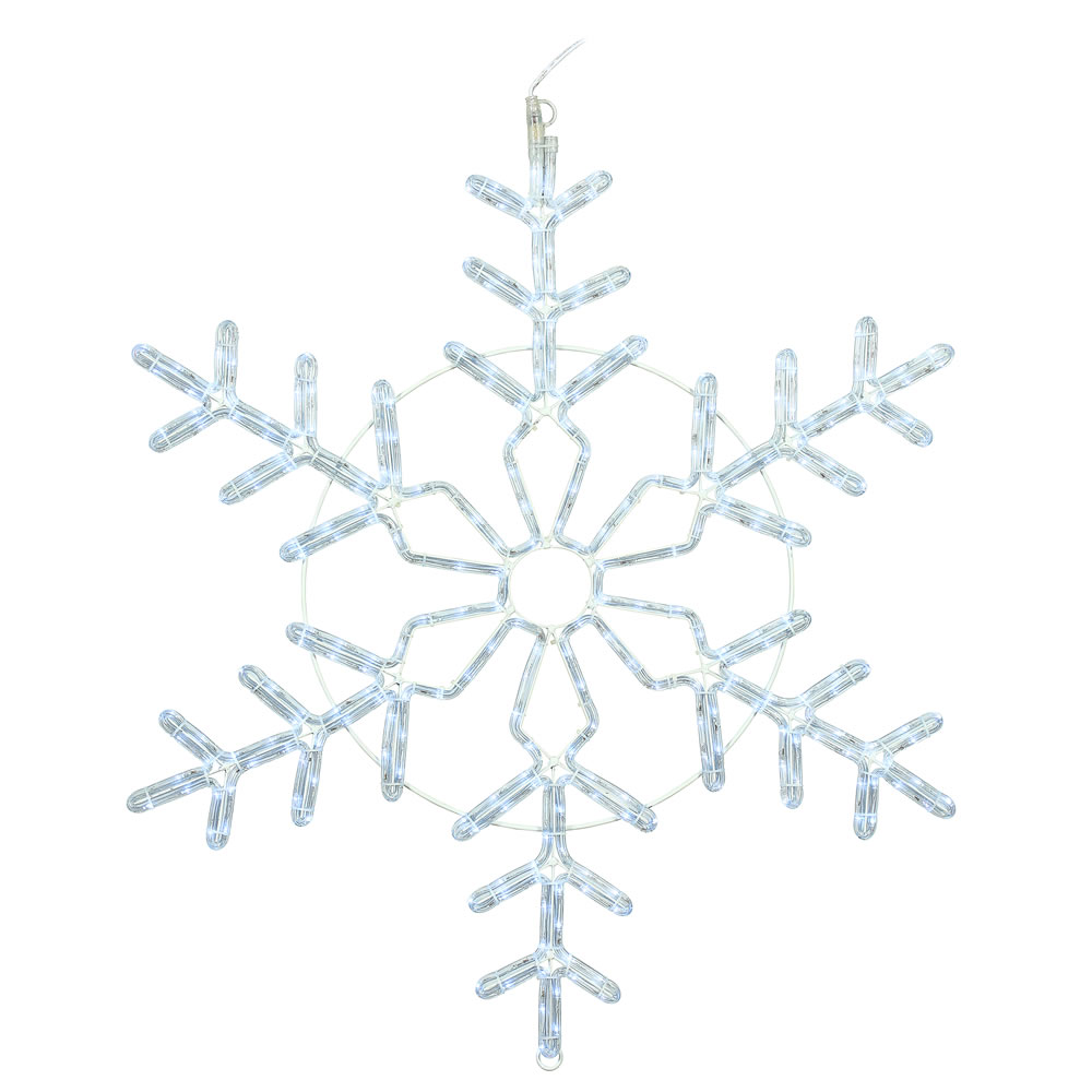 Christmastopia.com 36 Inch LED Ropelight Twinkle Pure White Forked Snowflake Lighted Christmas Decoration