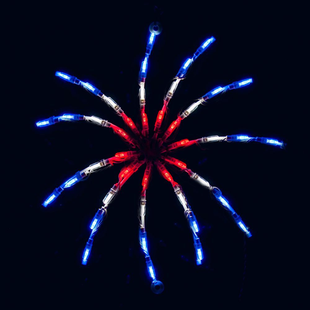 Christmastopia.com Red White and Blue Firecracker Small LED Lighted Outdoor Patriotic Decoration