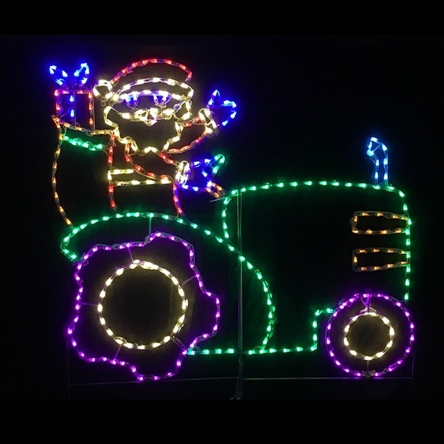 Christmastopia.com Santa Claus Driving Tractor LED Lighted Outdoor Christmas Decoration