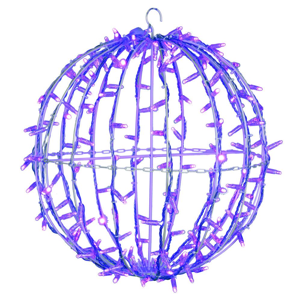 Christmastopia.com 20 Inch Purple Jumbo Hanging Sphere LED Lighted Mardi Gras Decoration