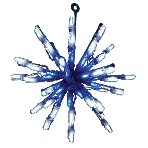 Christmastopia.com 12 Inch Starburst Blue And White Color LED Lighted Christmas Decoration Set Of 3