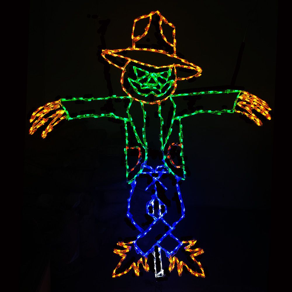 Christmastopia.com Scary Terry Scarecrow LED Lighted Outdoor Thanksgiving Decoration