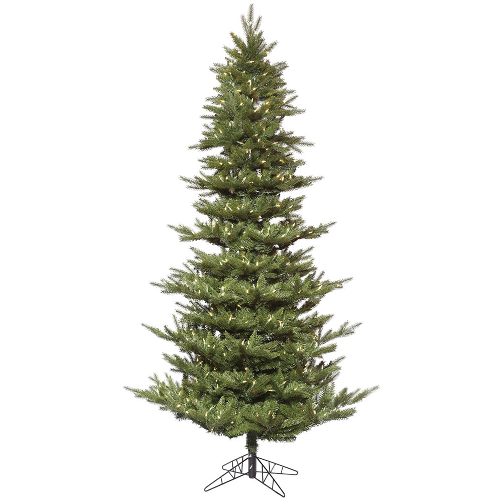 6.5 Foot Carlsbad Fir Artificial Christmas Tree 500 DuraLit LED M5 Italian Warm White Mini Lights