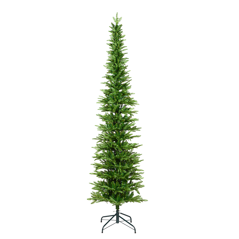 7.5 Foot Compton Pole Pine Artificial Christmas Tree 300 DuraLit LED M5 Italian Multi Color Mini Lights