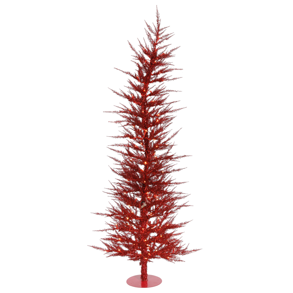 Christmastopia.com 4 Foot Red Laser Artificial Valentines Day Tree 70 DuraLit LED M5 Italian Red Mini Lights