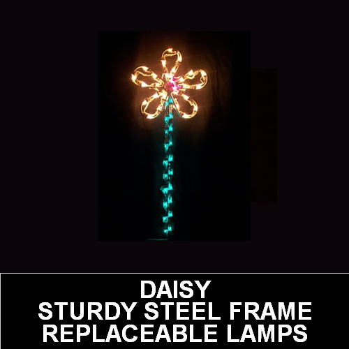 Christmastopia.com Daisy Pick Your Color! LED Lighted Outdoor Spring Floral Decoration