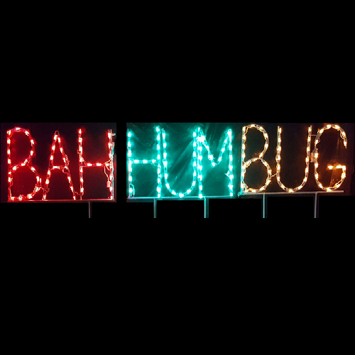 Christmastopia.com - BAH HUM BUG LED Lighted Outdoor Christmas Decoration