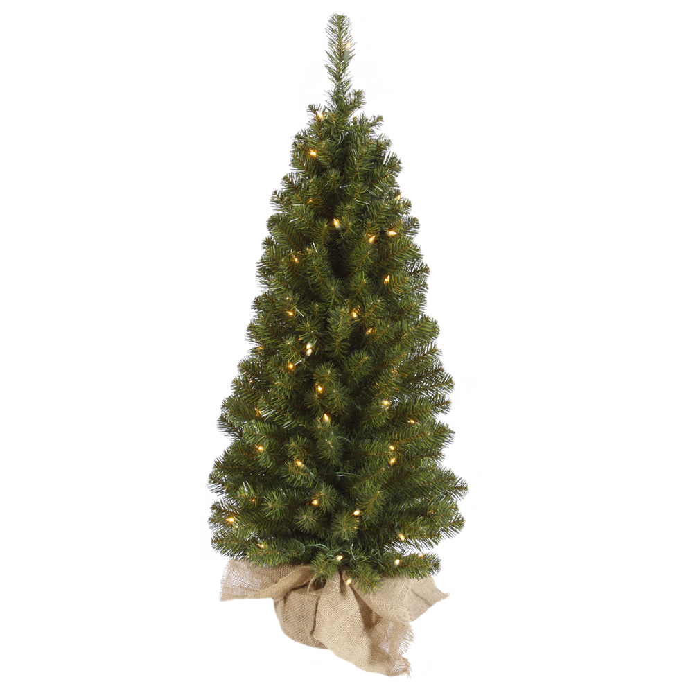 3 Foot Felton Pine Artificial Christmas Tree 50 Incandescent Clear Mini Lights