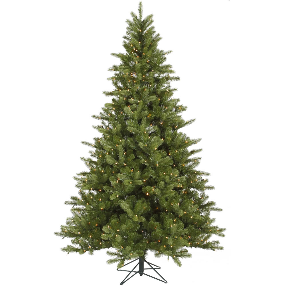 6.5 Foot King Spruce Artificial Christmas Tree 350 DuraLit Incandescent Clear Mini Lights