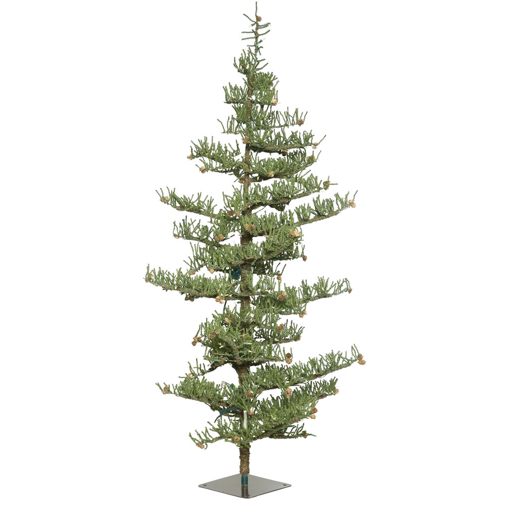 7.5 Foot Crestview Pine Artificial Christmas Tree 250 LED Warm White Italian Style Lights