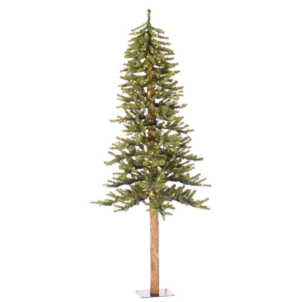 5 Foot Natural Alpine Artificial Christmas Tree 150 Incandescent Clear Mini Lights