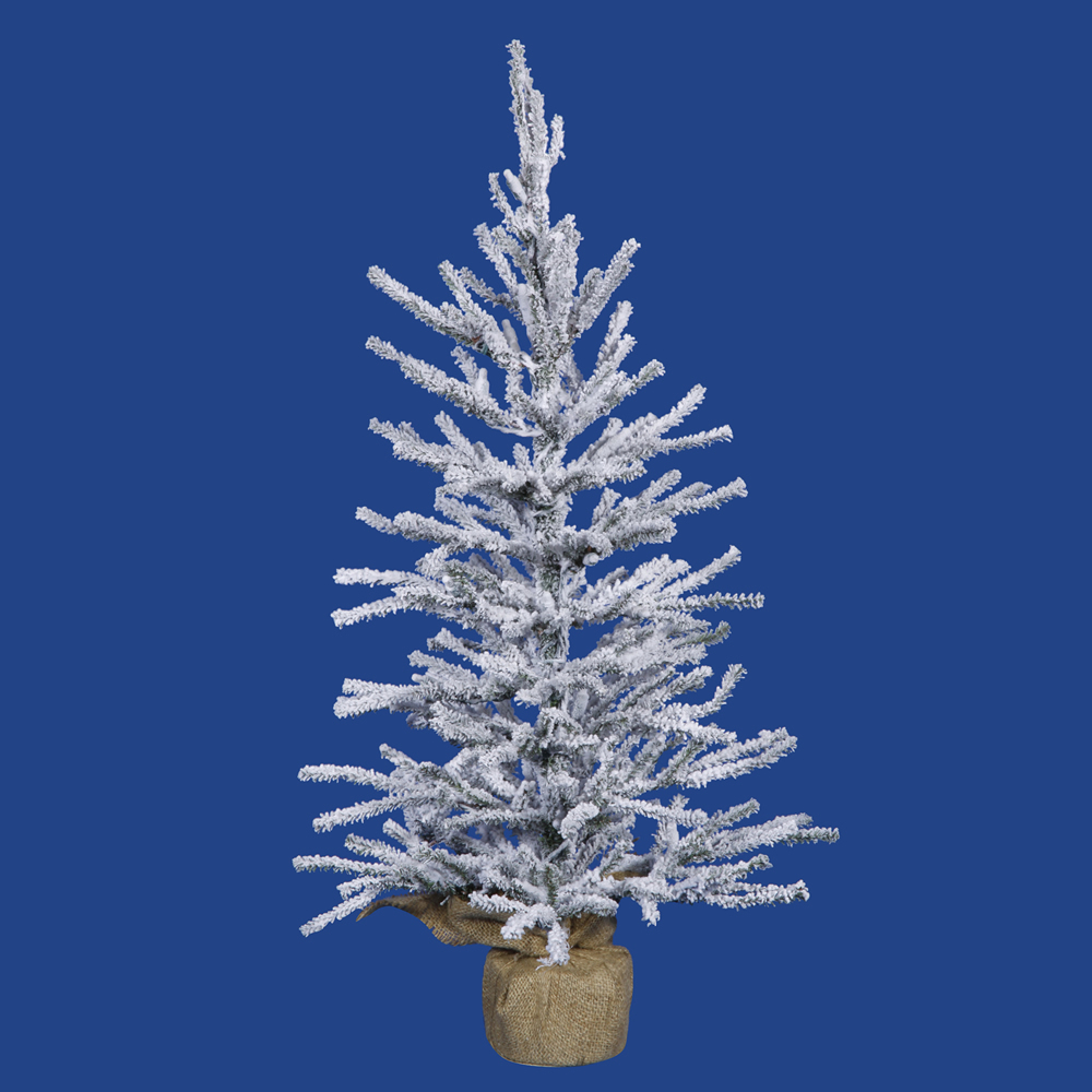 3 Foot Flocked Angel Pine Artificial Christmas Tree - Unlit