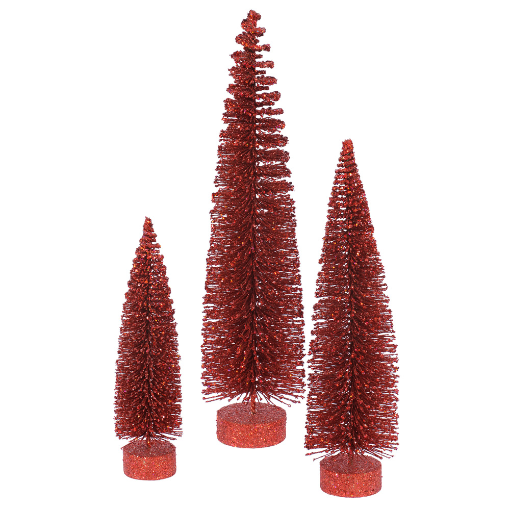 Christmastopia.com - Red Glitter Oval Artificial Valentines Day Trees Unlit