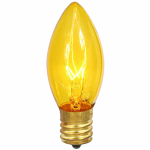 Christmastopia.com 25 Incandescent C9 Gold Transparent Retrofit E17 Socket Christmas Replacement Bulbs