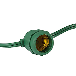 Christmastopia.com 330 Foot S14 Patio Socket Spool Christmas Light Cord 16 Gauge Green Wire 24 Inch Spacing