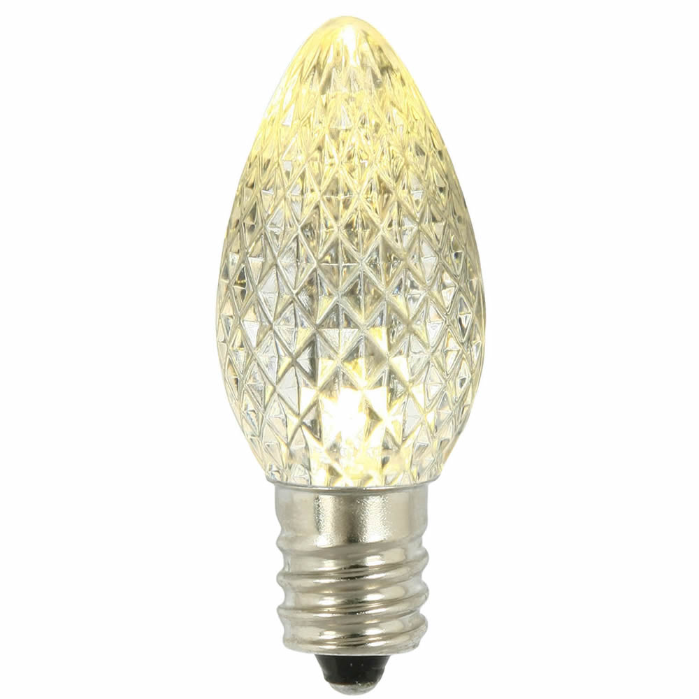 Christmastopia.com 25 LED C7 Warm White Twinkle Faceted Night Light Retrofit Christmas Replacement Bulbs