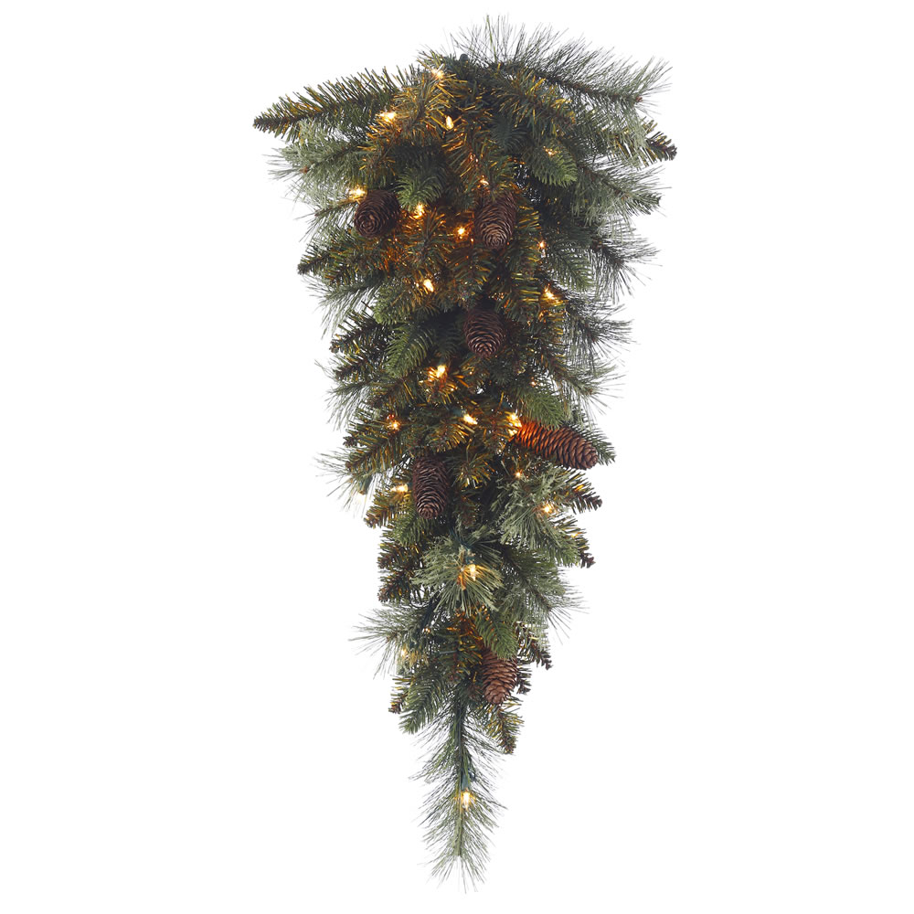 Christmastopia.com 30 Inch Reno Mixed Pine Artificial Christmas Teardrop With 35 Clear Lights