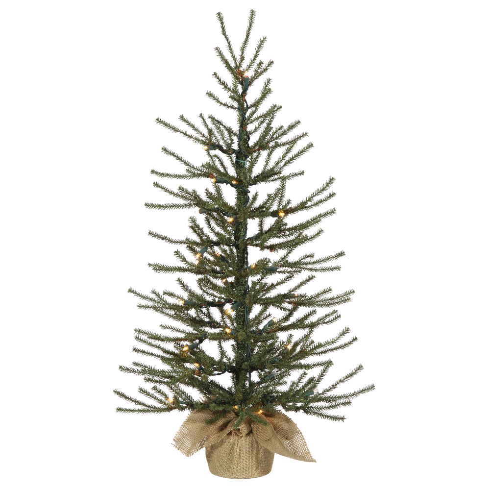 36 Inch Angel Pine Artificial Christmas Tree 50 DuraLit Incandescent Clear Mini Lights