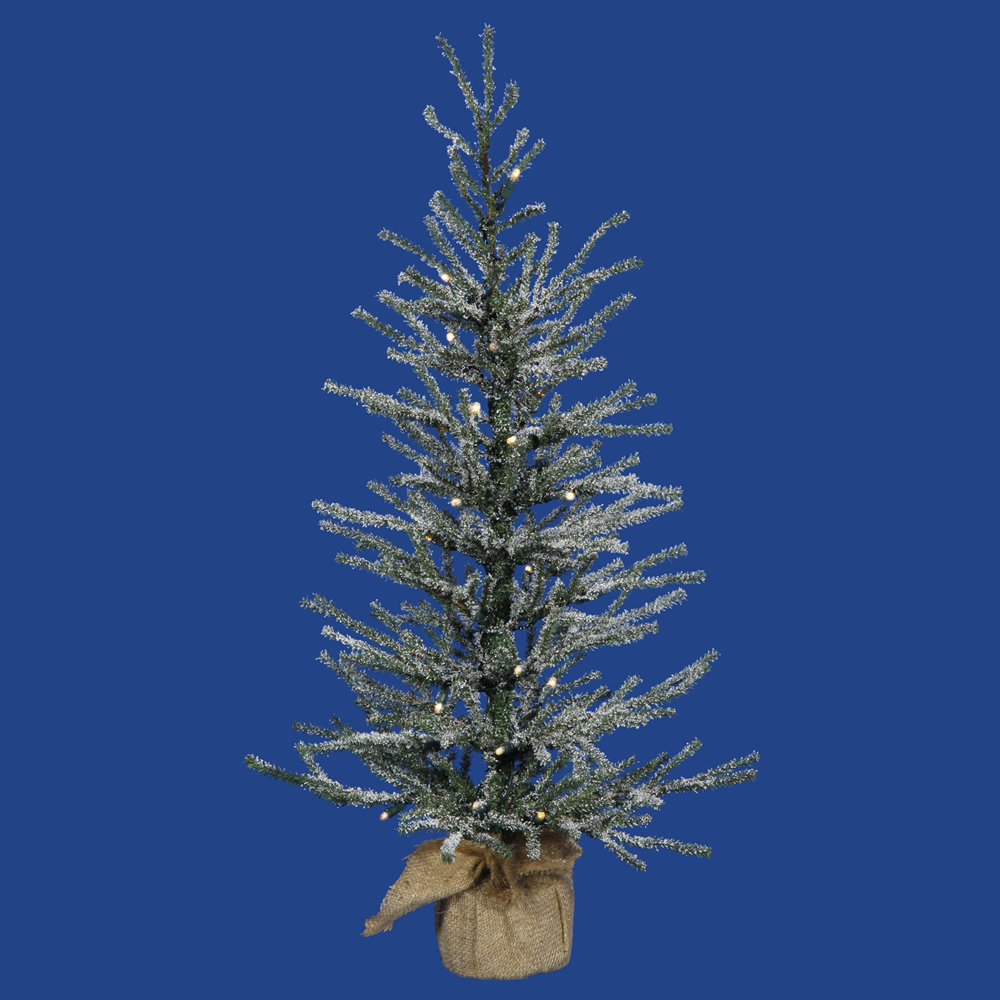 Christmastopia.com 2 Foot Frosted Angel Pine Artificial Christmas Tree 35 DuraLit Incandescent Clear Mini Lights