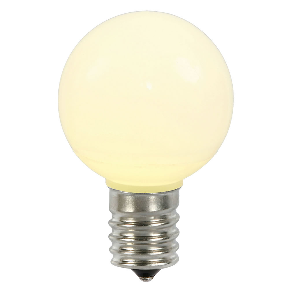 Christmastopia.com - 25 LED G40 Globe Warm White Ceramic Retrofit Night Light C7 Socket Replacement Bulbs