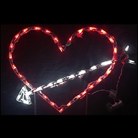 Heart with Arrow LED Lighted Outdoor Valentines Day Decoration