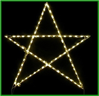 Star Deluxe Five Point LED Lighted Outdoor Decoration