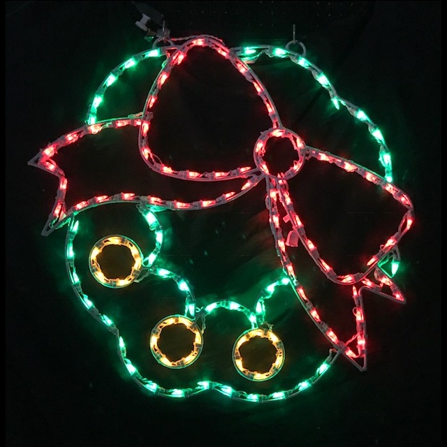 Christmas Wreath Hanging LED Lighted Outdoor Christmas Decoration