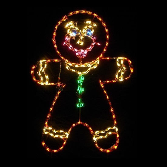 Konstsmide Static 8 LED Gingerbread Men Lights 