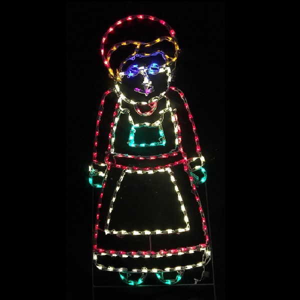 Mrs Claus Lighted Outdoor Christmas Decoration