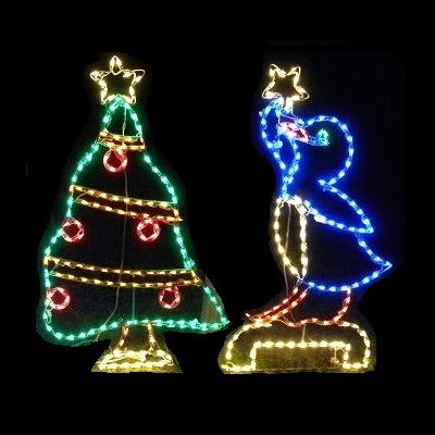 penguin putting star on christmas tree animated led lighted outdoor christmas decoration - Christmas Hippo Outdoor Decoration penguin putting star on christmas tree animated led lighted outdoor christmas decoration - Christmas Hippo Outdoor Decoration