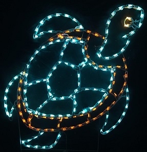 Sea Turtle LED Lighted Outdoor Nautical Decoration
