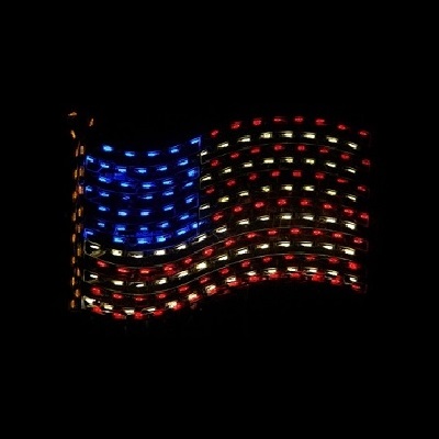 Lighted American Flag With Stars and Stripes To Light Up The Night Lighted American Flag With Stars and Stripes To Light Up The Night
