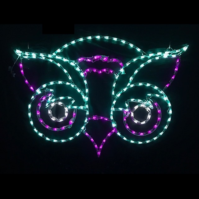 Christmastopia.com - Spooky Owl Eyes Hanging LED Lighted Outdoor Halloween Decoration