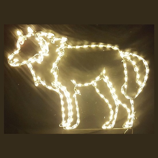 Christmastopia.com - ​​Lighted Outdoor Decorations - ​LED Lighted Animal Decorations - 
Wolf LED Lighted Outdoor Christmas Decoration