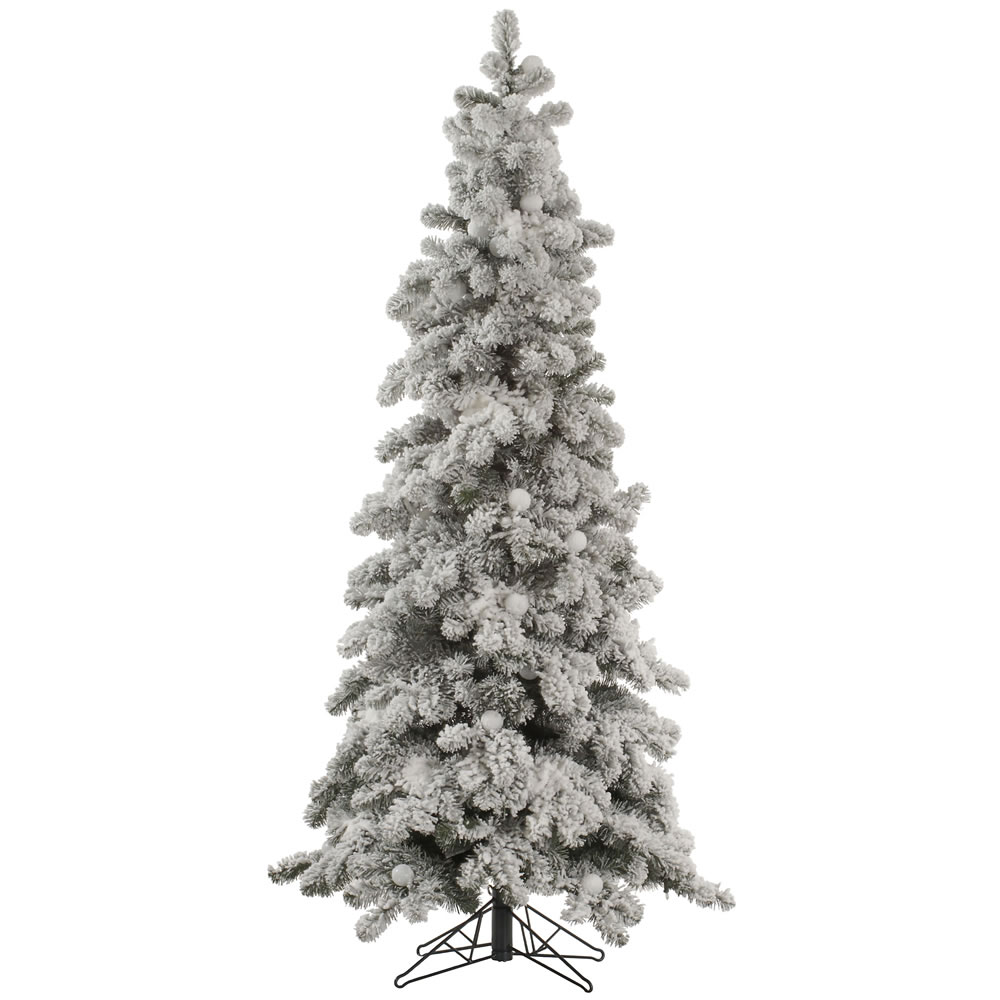 Christmastopia.com 7 Foot Flocked Kodiak Spruce Artificial Christmas Tree Unlit