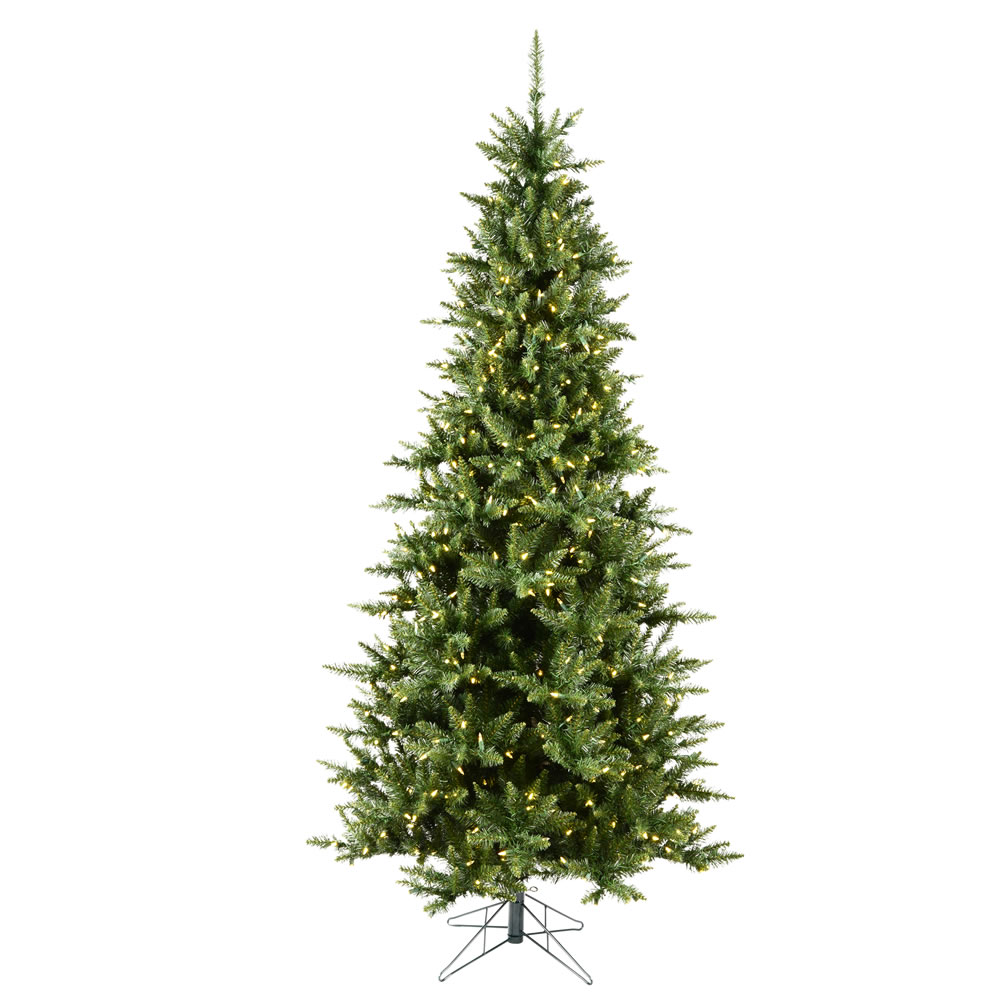 6.5 Foot Camdon Fir Slim Artificial Christmas Tree 450 DuraLit LED M5 Italian Warm White Mini Lights