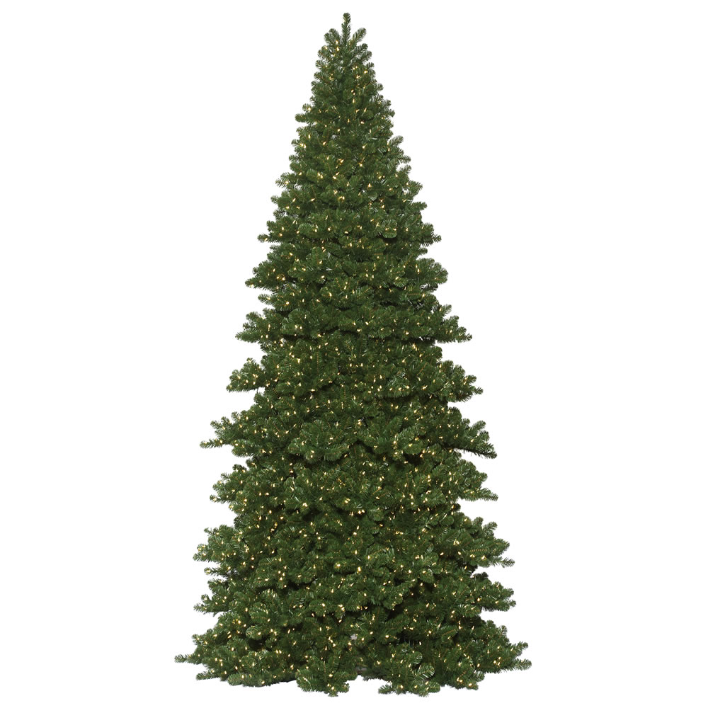 
16 Foot Oregon Fir Artificial Commercial Christmas Tree 8000 DuraLit LED M5 Italian Warm White Mini Lights
