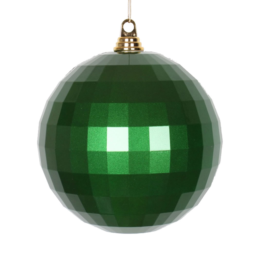 8 Inch Green Candy Finish Mirror Round Christmas Ball Ornament