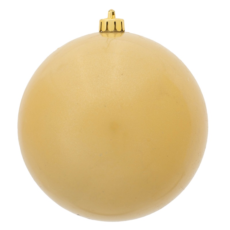 12 Inch Champagne Candy Round Christmas Ball Ornament Shatterproof UV