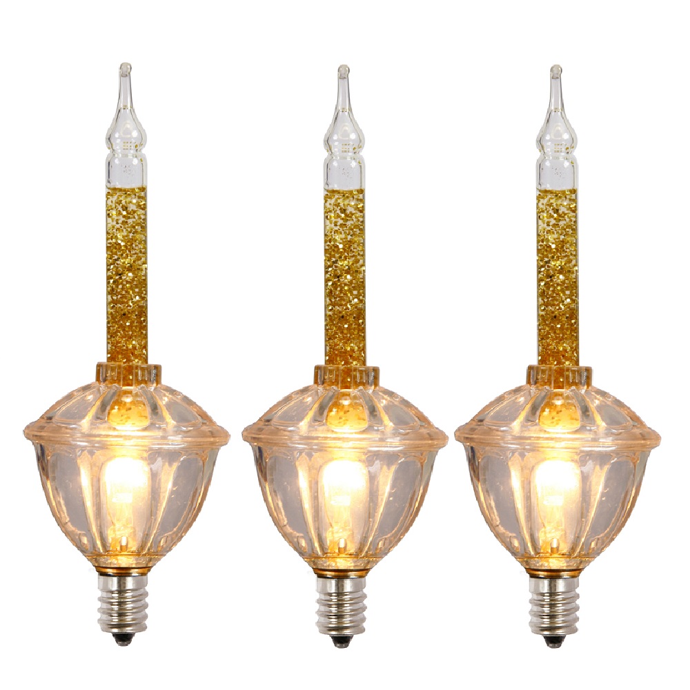 Incandescent C7 Bubble Lights with Glitter Christmas Light Set