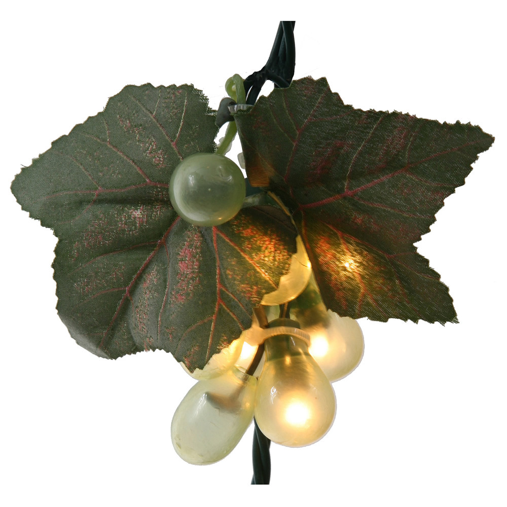 Green Grape Cluster 35 Incandescent Mini Christmas Light Set