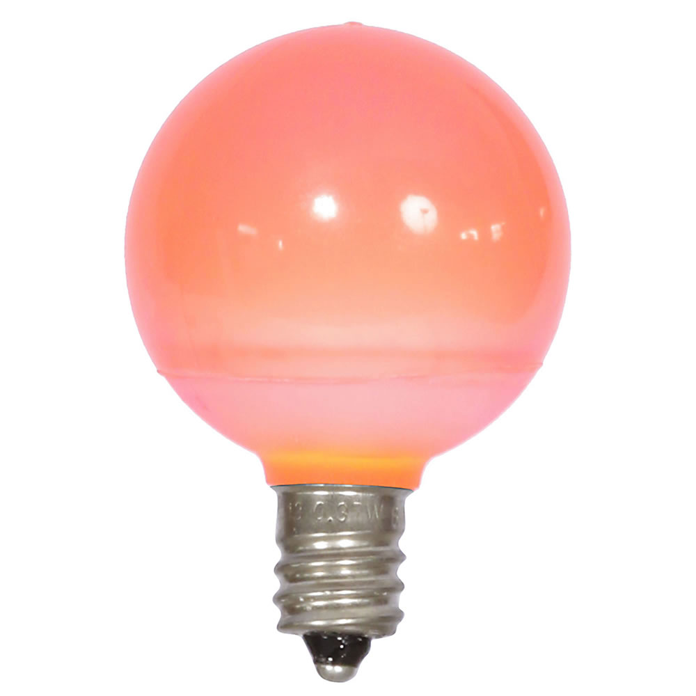 25 LED G40 Globe Pink Ceramic Retrofit Night Light C7 Socket Replacement Bulbs