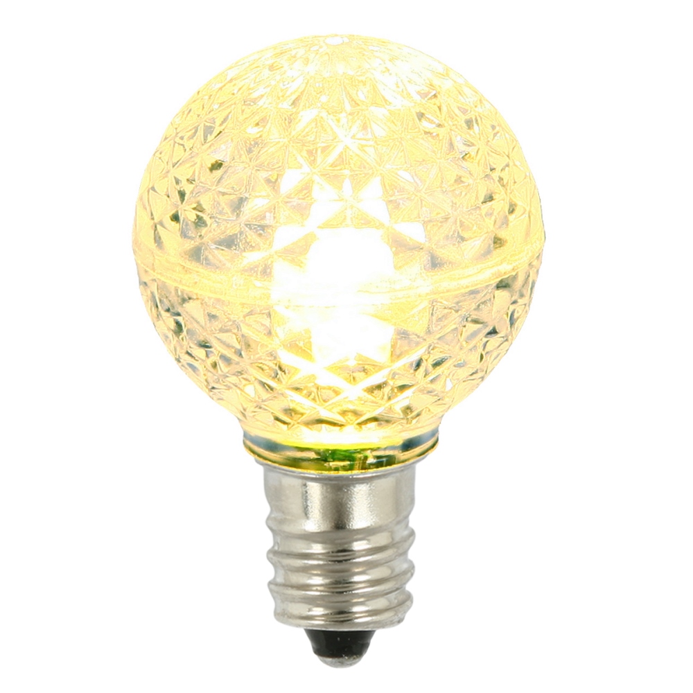 Christmastopia.com 25 LED G30 Globe Warm White Faceted Retrofit Night Light C7 Socket Replacement Bulbs