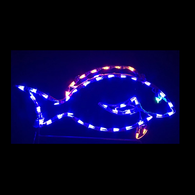 Christmastopia.com - Colorful Tropical Fish LED Lighted Outdoor Nautical Decoration