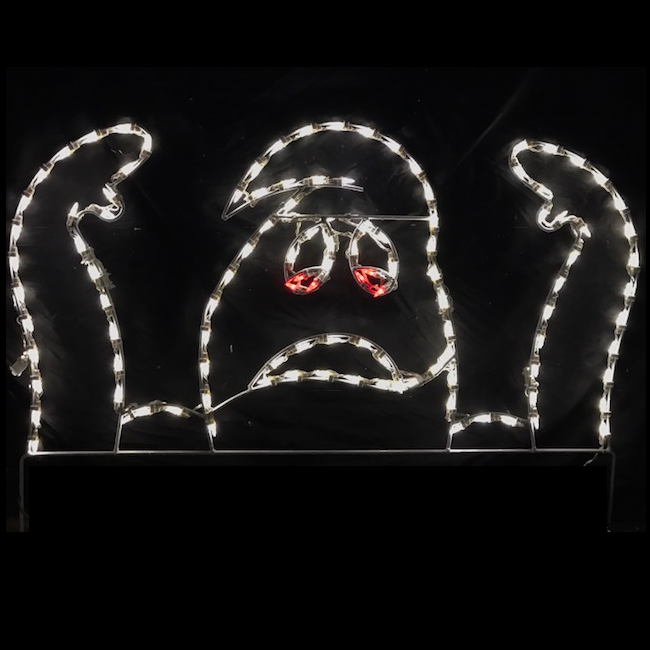 Christmastopia.com - Peeking Ghost LED Lighted Outdoor Halloween Decoration