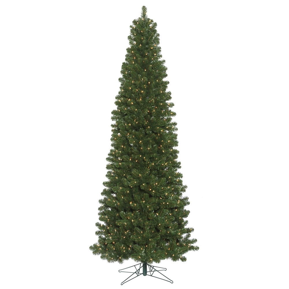 18 Foot Oregon Fir Slim Artificial Commercial Christmas Tree 3200 LED 5MM Wide Angle Warm White Lights
