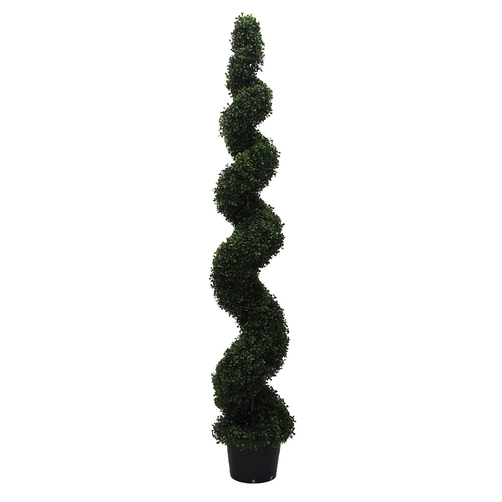 Christmastopia.com - 6 Foot Green Boxwood Spiral Topiary Artificial Potted Tree UV