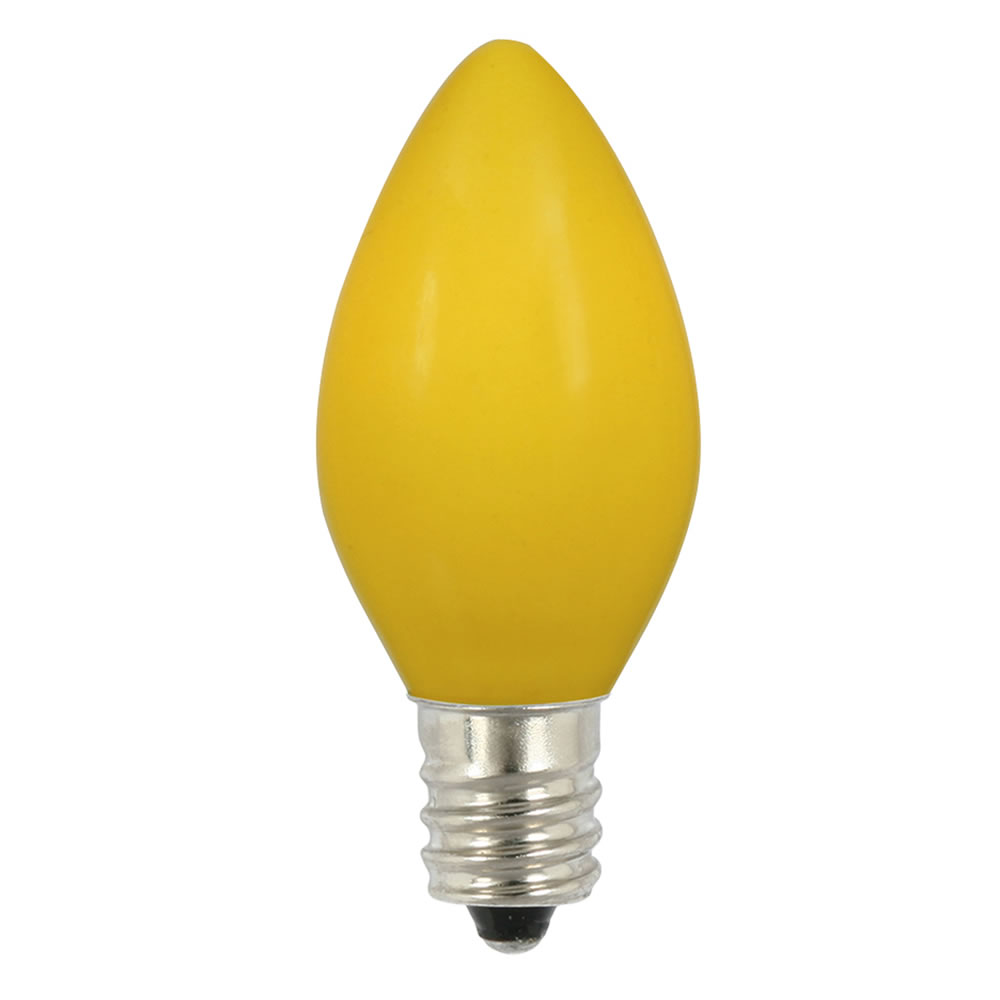 25 Incandescent C7 Yellow Ceramic Retrofit Night Light Replacement Bulbs