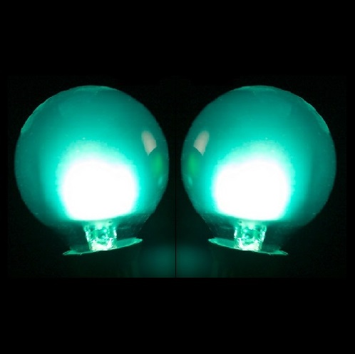 Christmastopia.com 25 LED G30 Globe Teal Ceramic Retrofit Night Light C7 Socket Replacement Bulbs