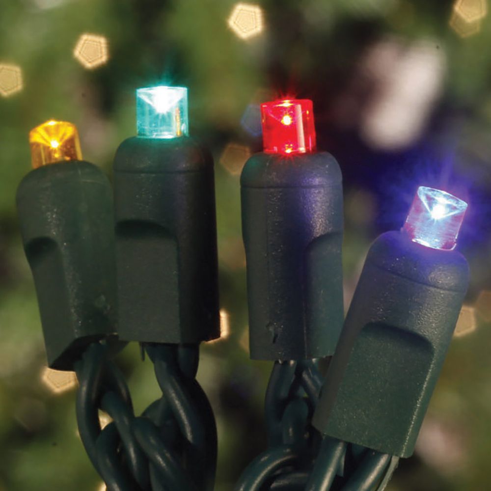 Christmastopia.com 70 Commercial Grade LED 5MM Multi Color Concave Christmas Light Set Of 10